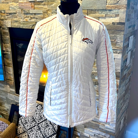NFL Jackets & Blazers - Denver Broncos NFL Ladies White Winter Jacket  Large
